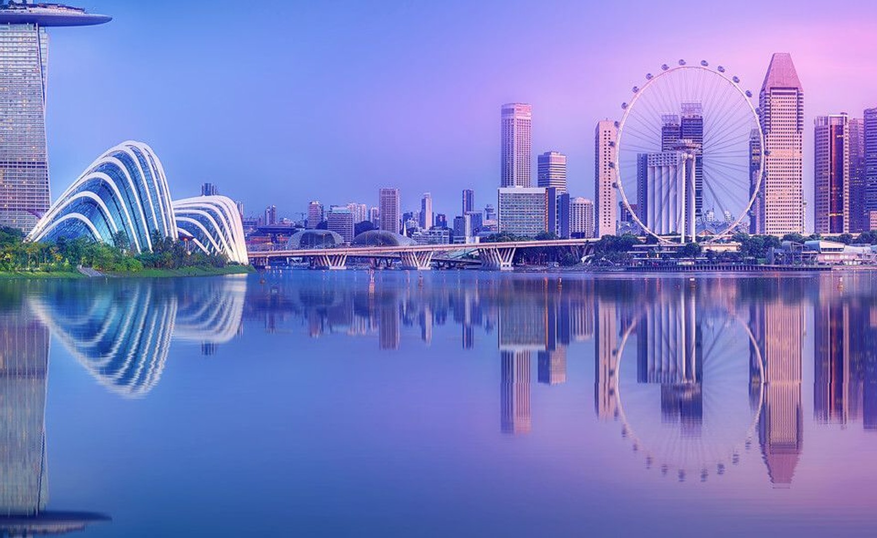 Photo of Singapore city with skyscrapers in the background
