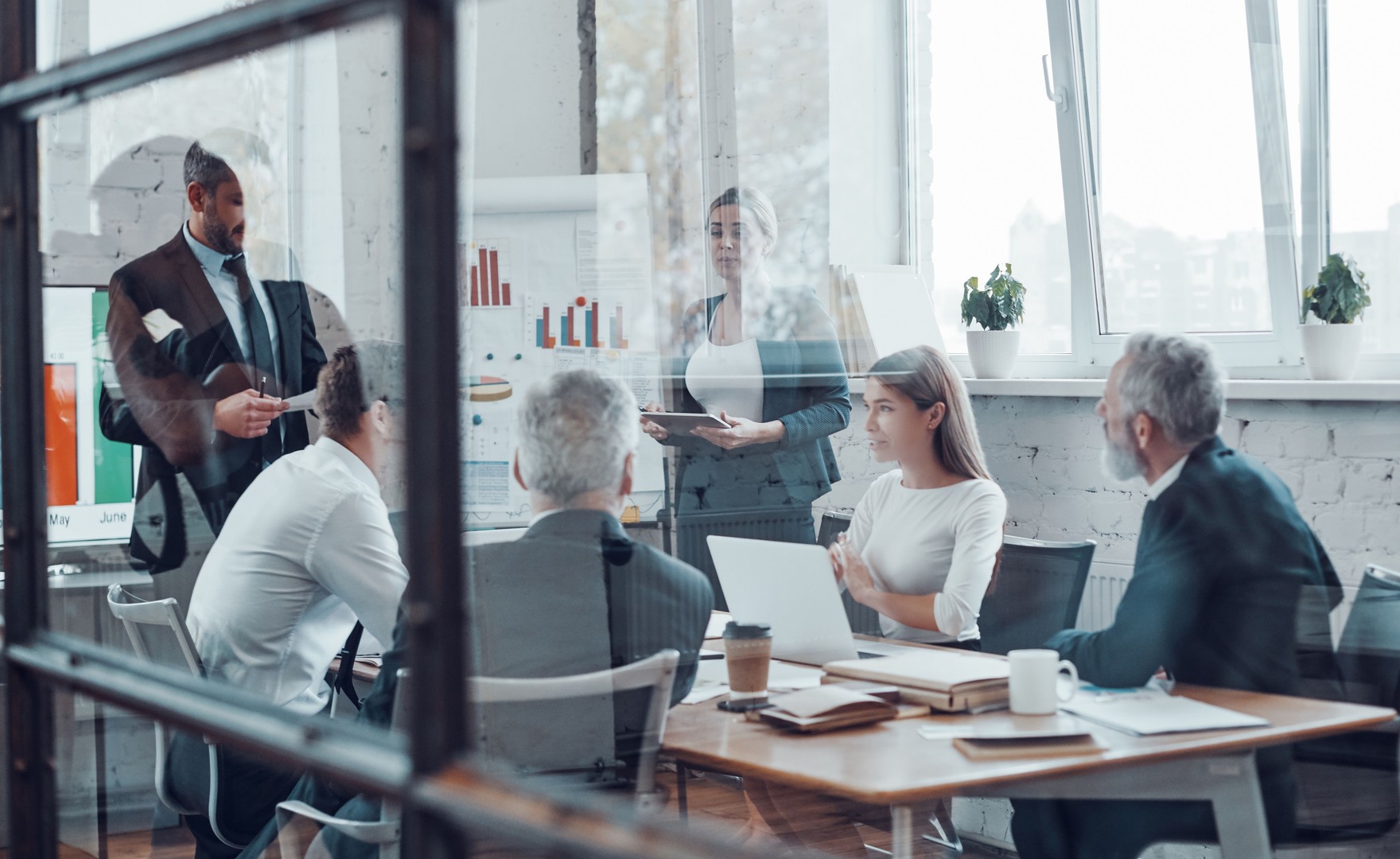Image of a team meeting