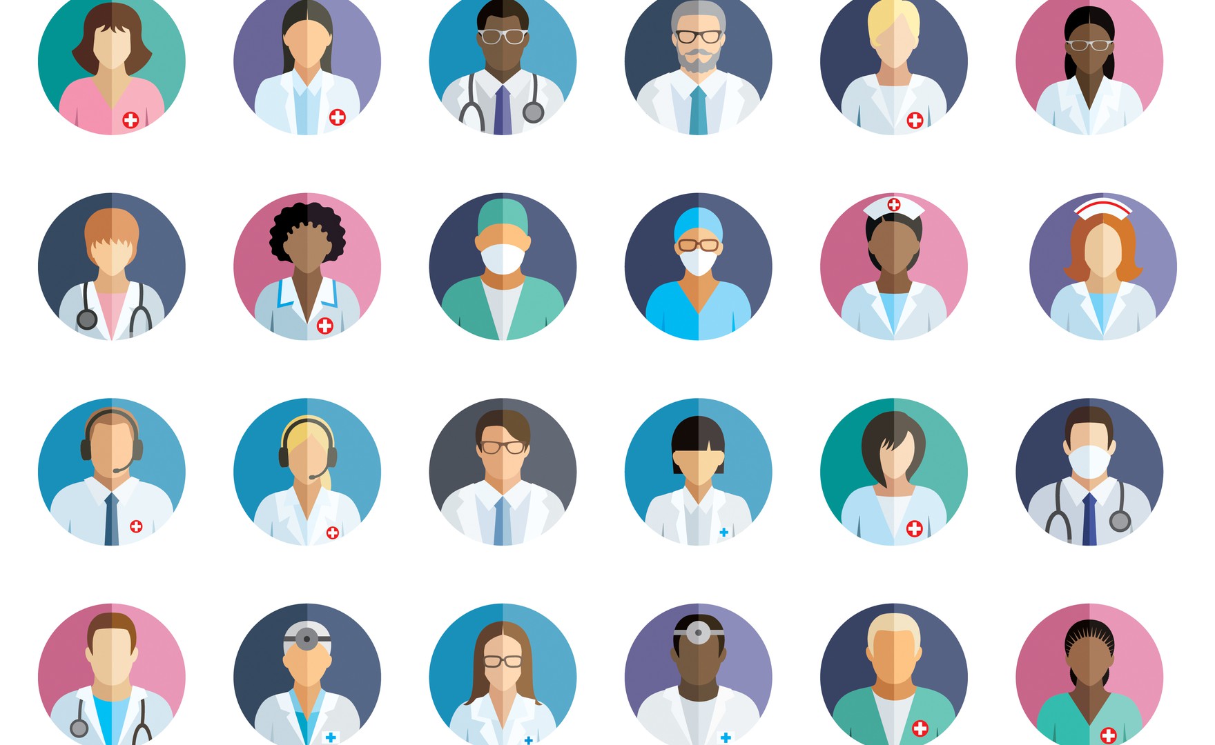 illustrations doctors & healthcare workers