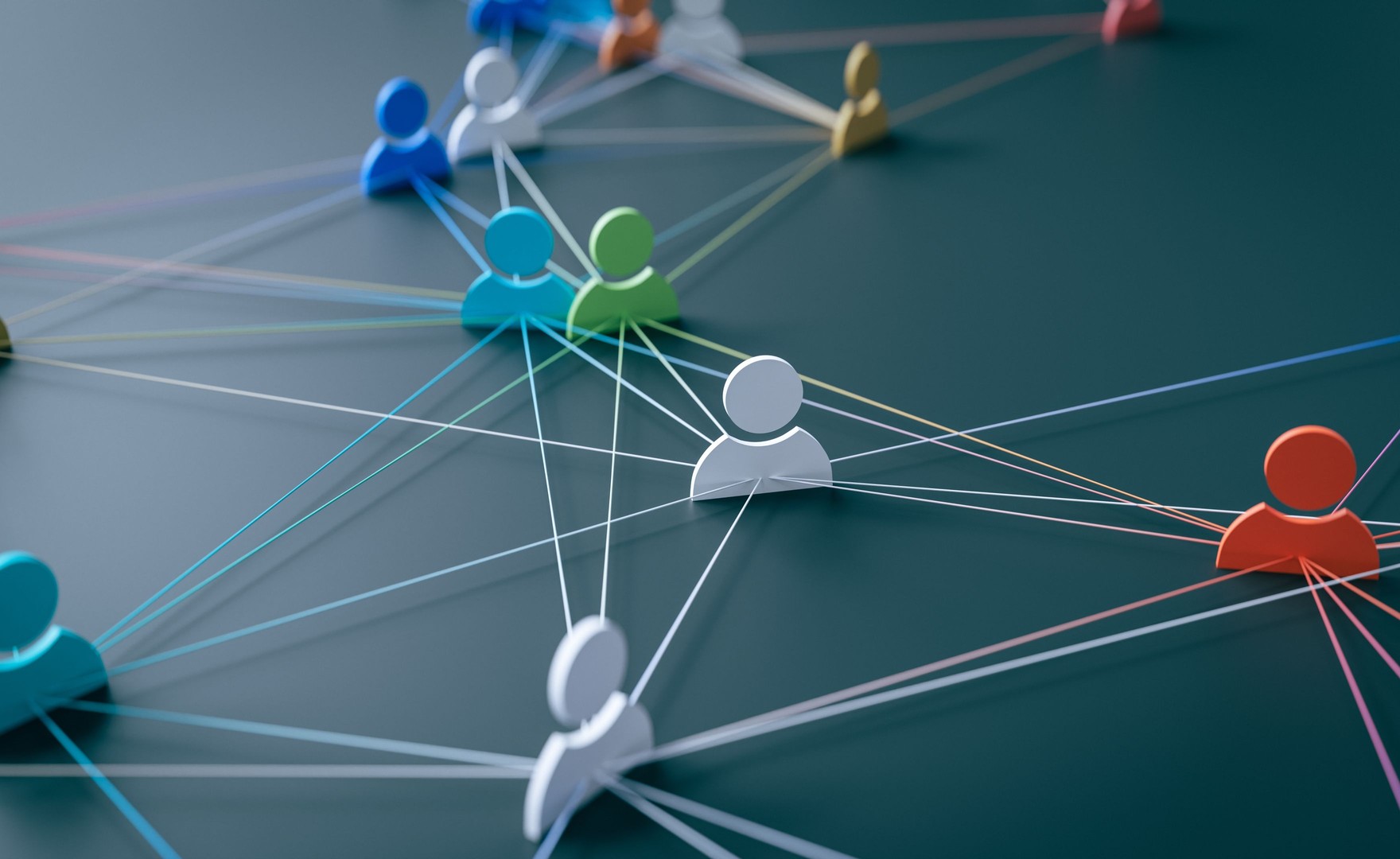 Illustration depicting hyper-connected society