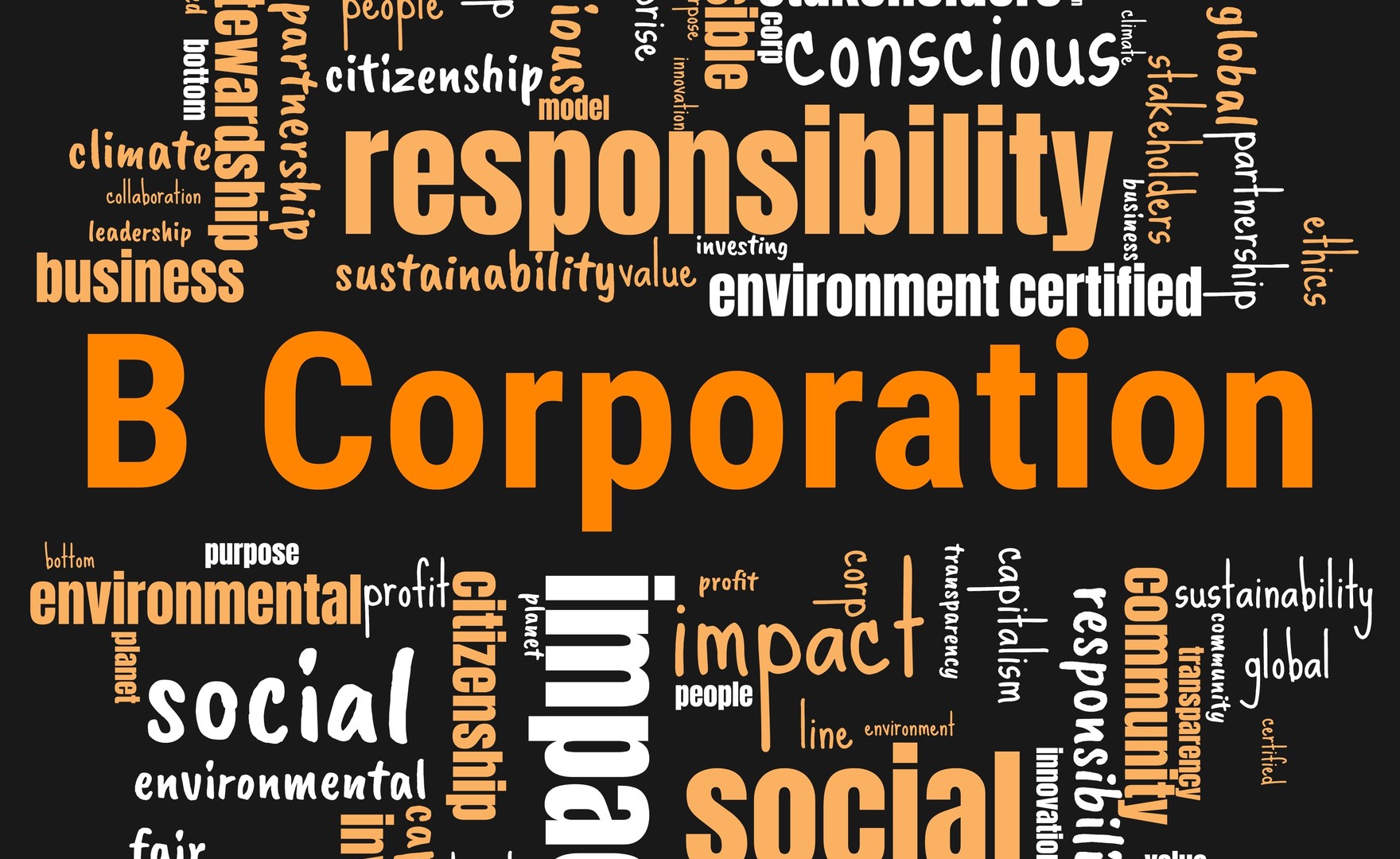Visual B corps word cloud
